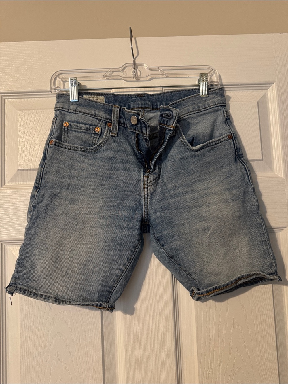 Levi's Light Blue Washed Denim Shorts